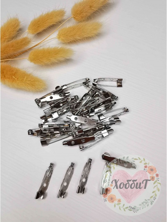 Заготовка для брошек 2см. (серебро)